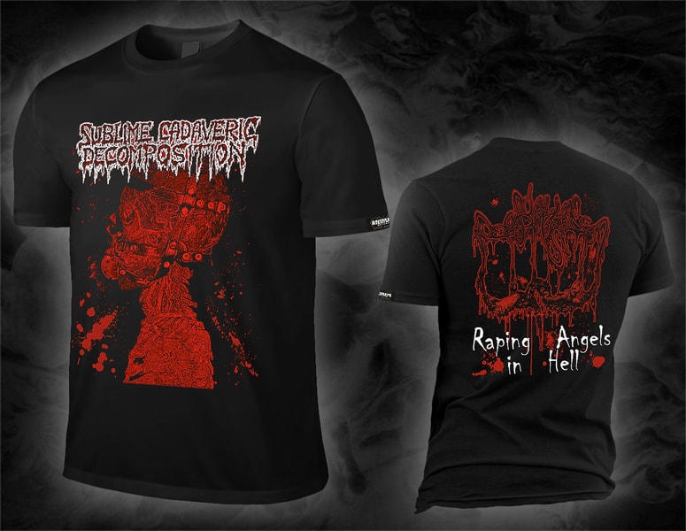 SUBLIME CADAVERIC DECOMPOSITION "raping angels in hell" black T-Shirt (lim. 300)